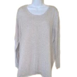 Beige Scoop Neck Sweater Size Large